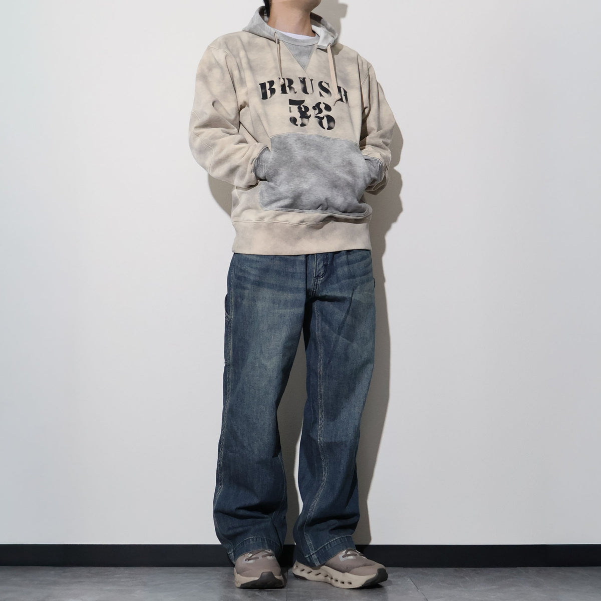 HOUSTON / 22461 TWO TONE SWEAT HOODIE (BRUSH)