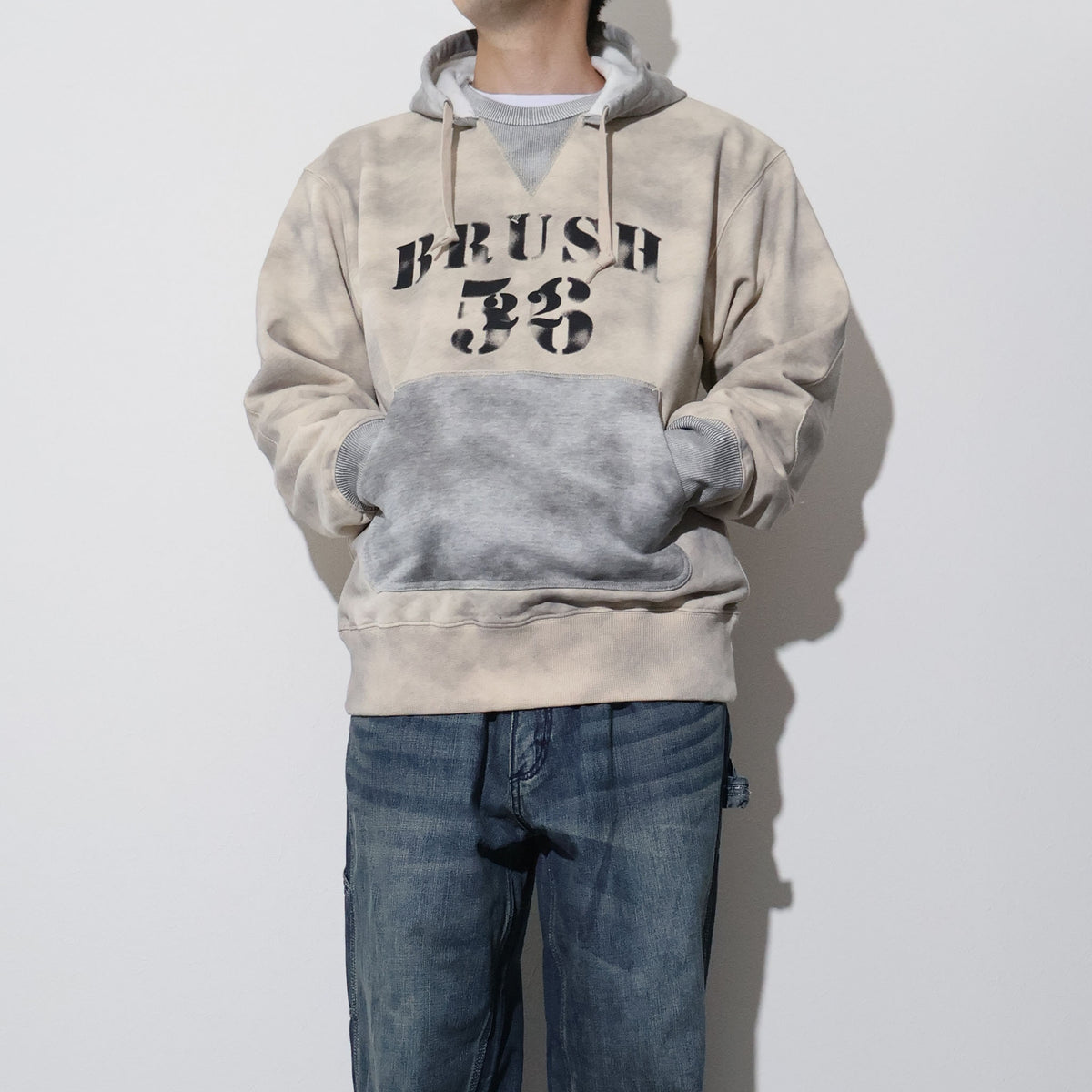 HOUSTON / 22461 TWO TONE SWEAT HOODIE (BRUSH)