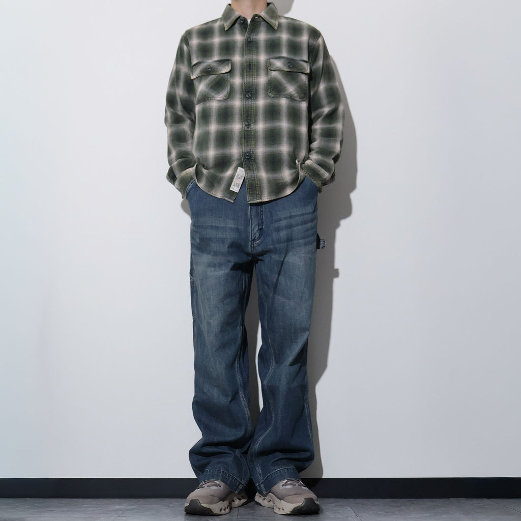 HOUSTON / 41371 VINTAGE OMBRE CHECK FLANNEL SHIRT