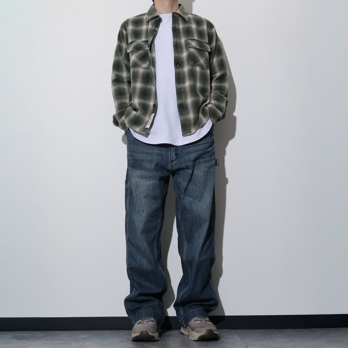 HOUSTON / 41371 VINTAGE OMBRE CHECK FLANNEL SHIRT
