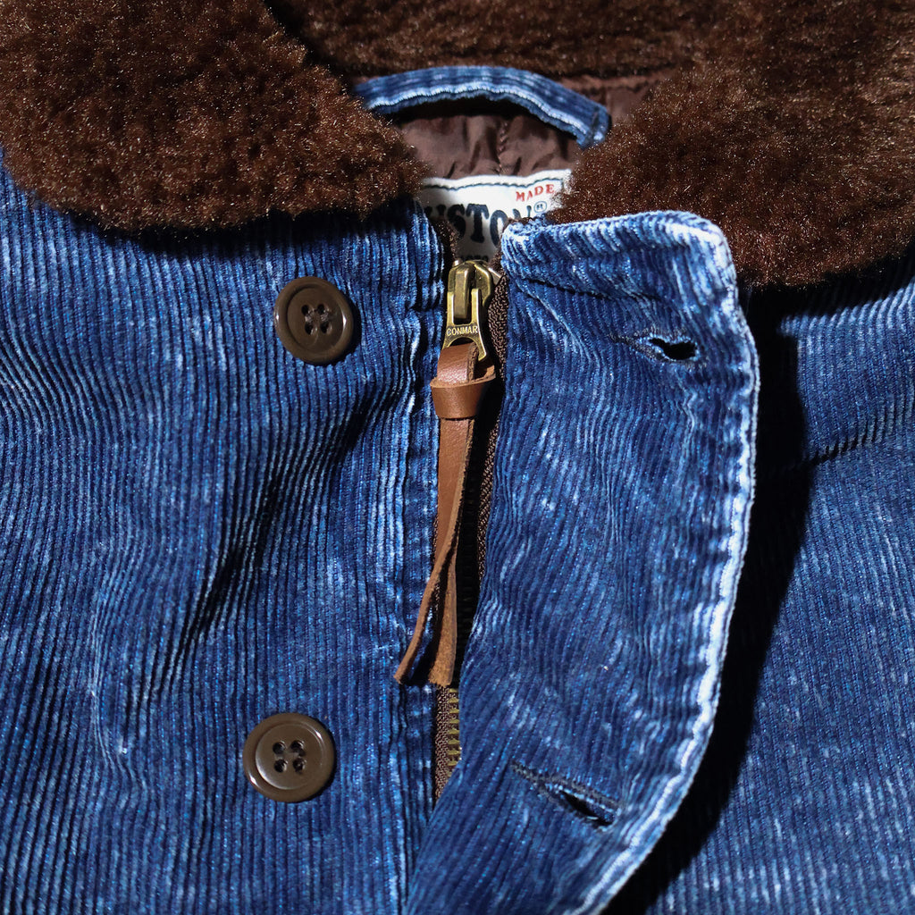HOUSTON / 51668 INDIGO CORDUROY N-1 DECK JACKET