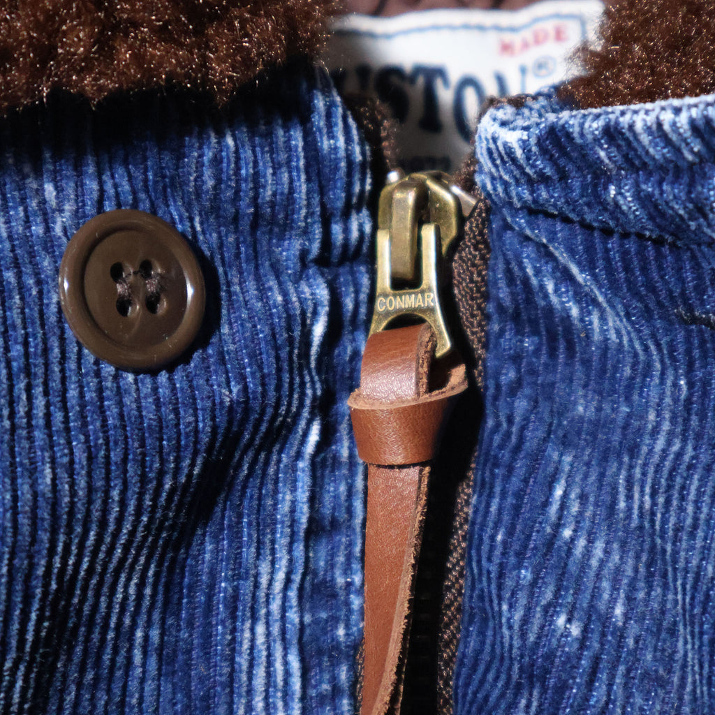 HOUSTON / 51668 INDIGO CORDUROY N-1 DECK JACKET