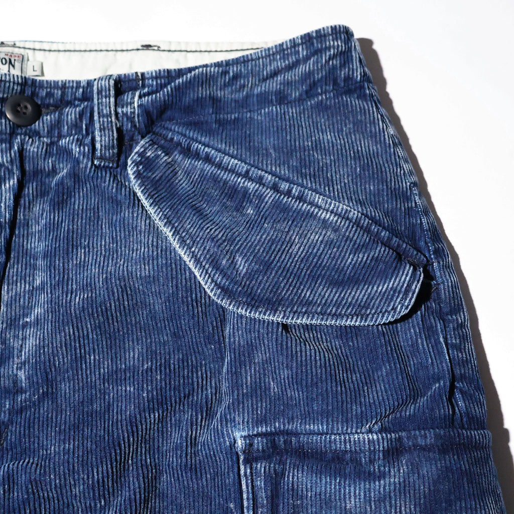 HOUSTON / 10191 INDIGO CORDUROY M-65 PANTS