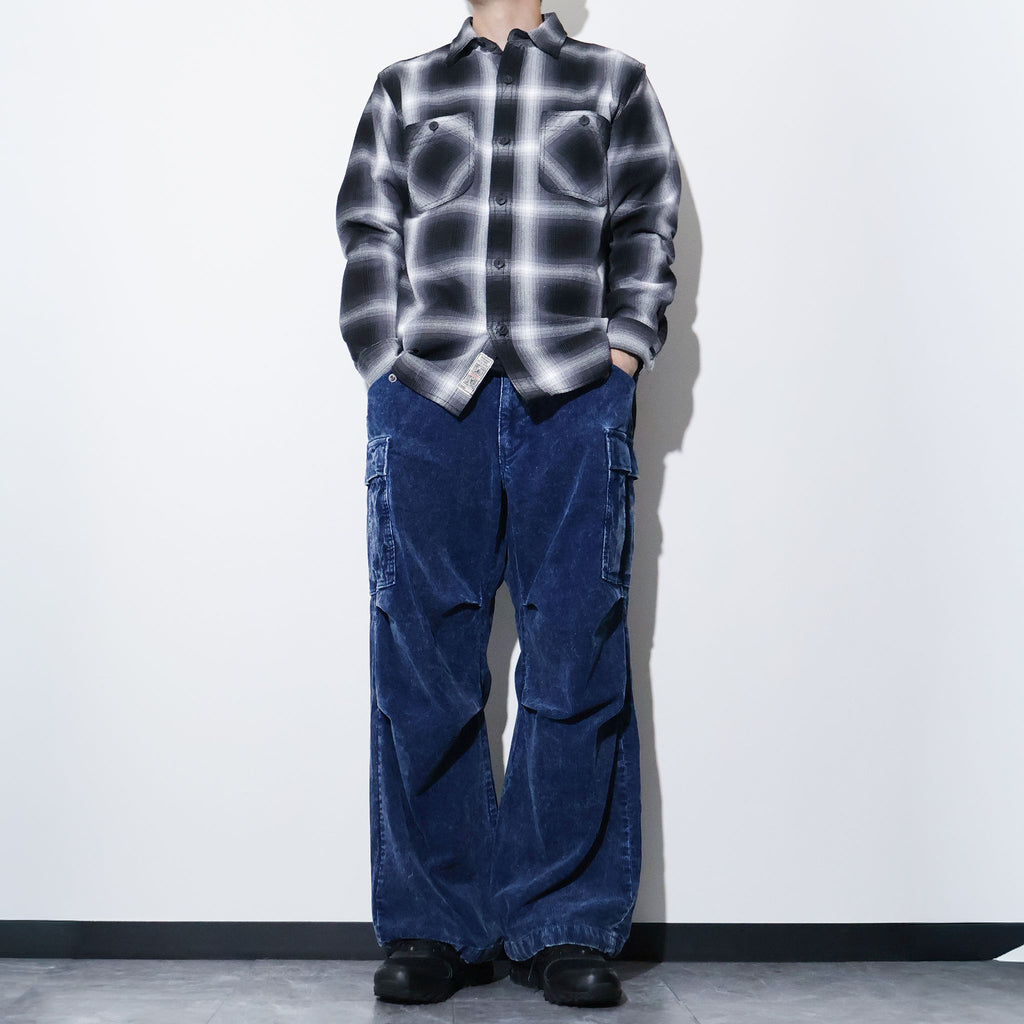 HOUSTON / 10191 INDIGO CORDUROY M-65 PANTS
