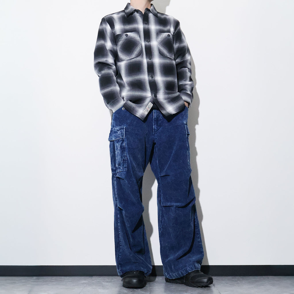 HOUSTON / 10191 INDIGO CORDUROY M-65 PANTS
