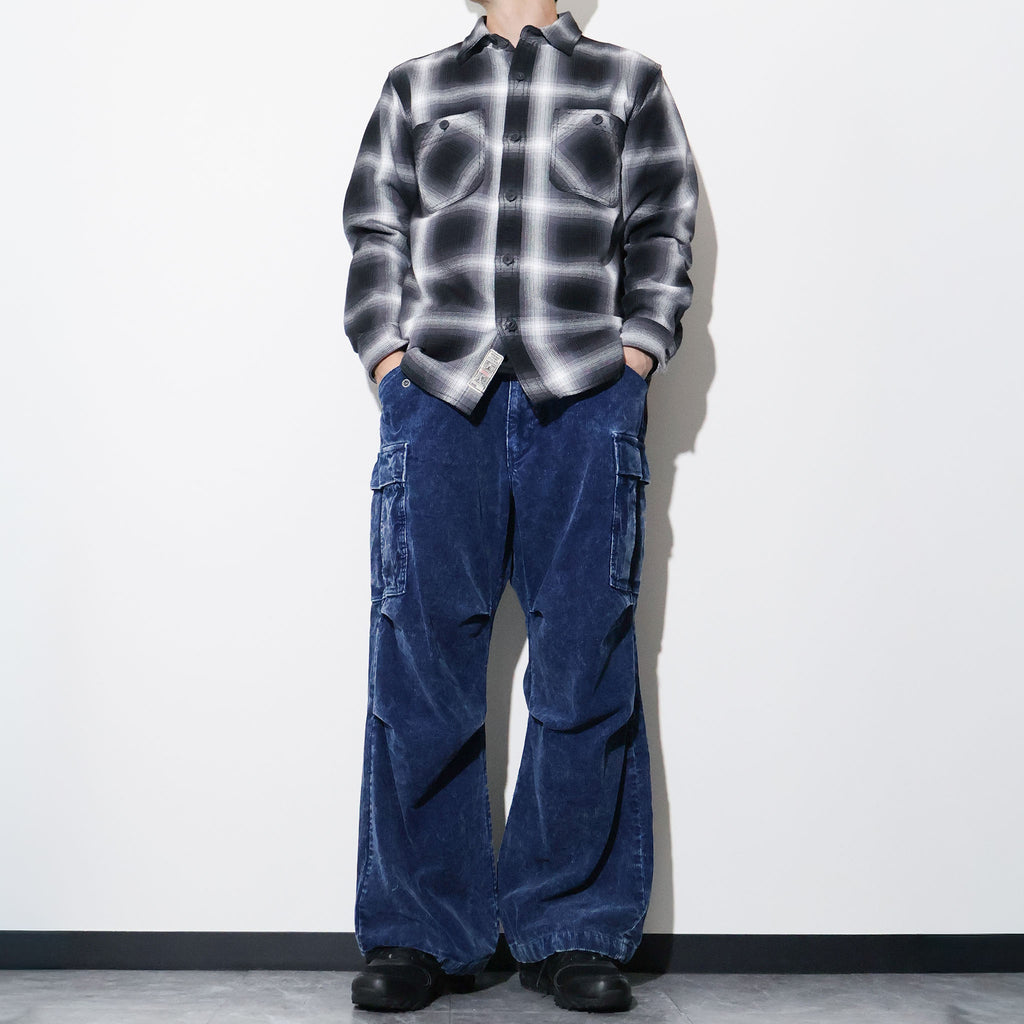 HOUSTON / 10191 INDIGO CORDUROY M-65 PANTS