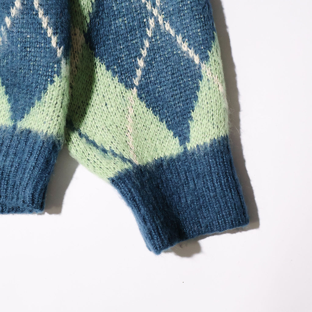 UNIVERD72 / 22444 MOHAIR TOUCH CARDIGAN (ARGYLE)