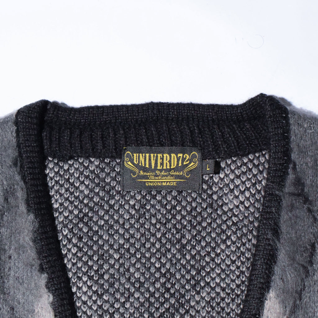 UNIVERD72 / 22444 MOHAIR TOUCH CARDIGAN (ARGYLE)