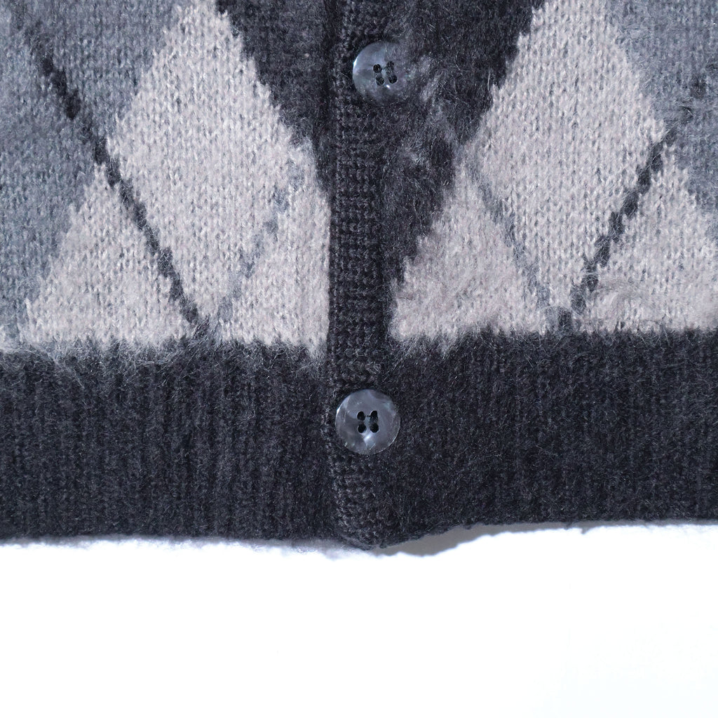 UNIVERD72 / 22444 MOHAIR TOUCH CARDIGAN (ARGYLE)