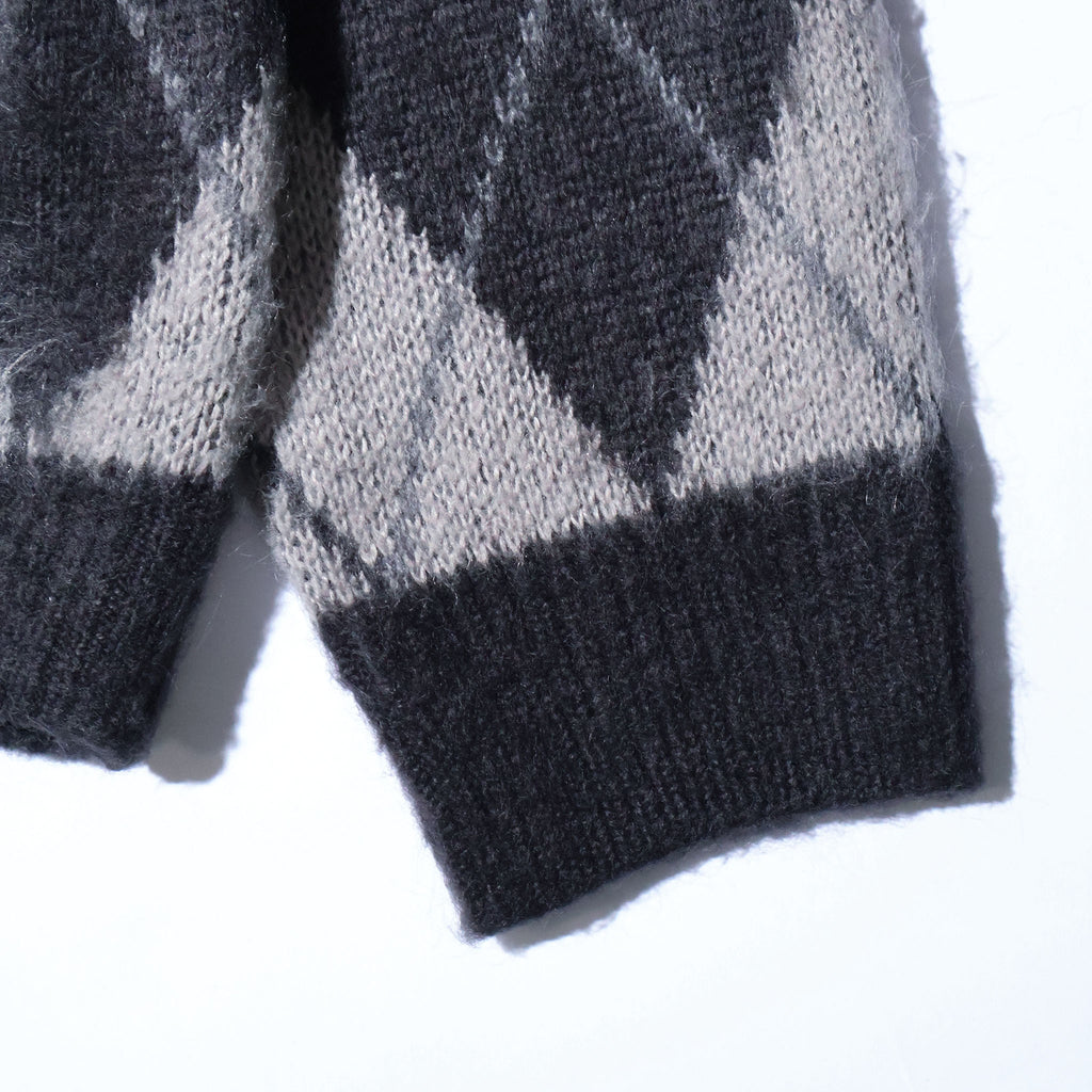 UNIVERD72 / 22444 MOHAIR TOUCH CARDIGAN (ARGYLE)