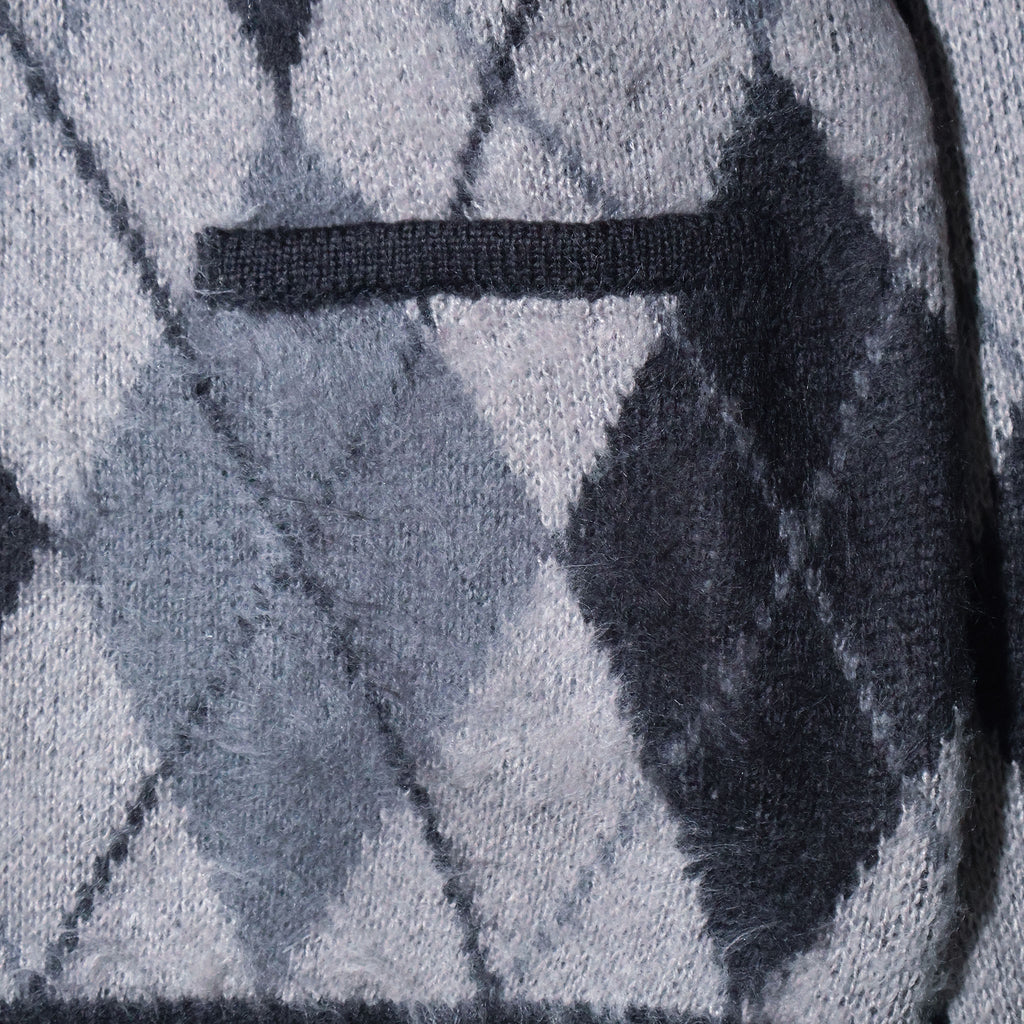 UNIVERD72 / 22444 MOHAIR TOUCH CARDIGAN (ARGYLE)