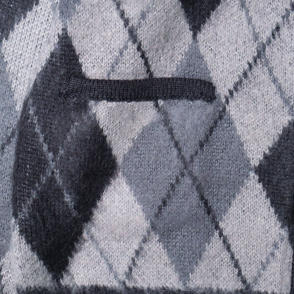 UNIVERD72 / 22444 MOHAIR TOUCH CARDIGAN (ARGYLE)