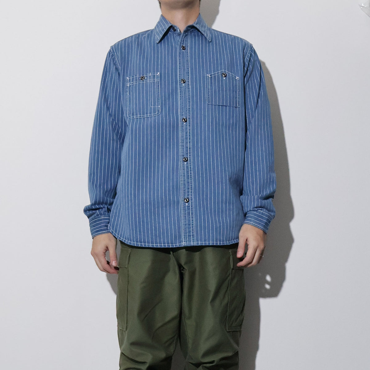HOUSTON / 41260 INDIGO WABASH 40's WORK SHIRT