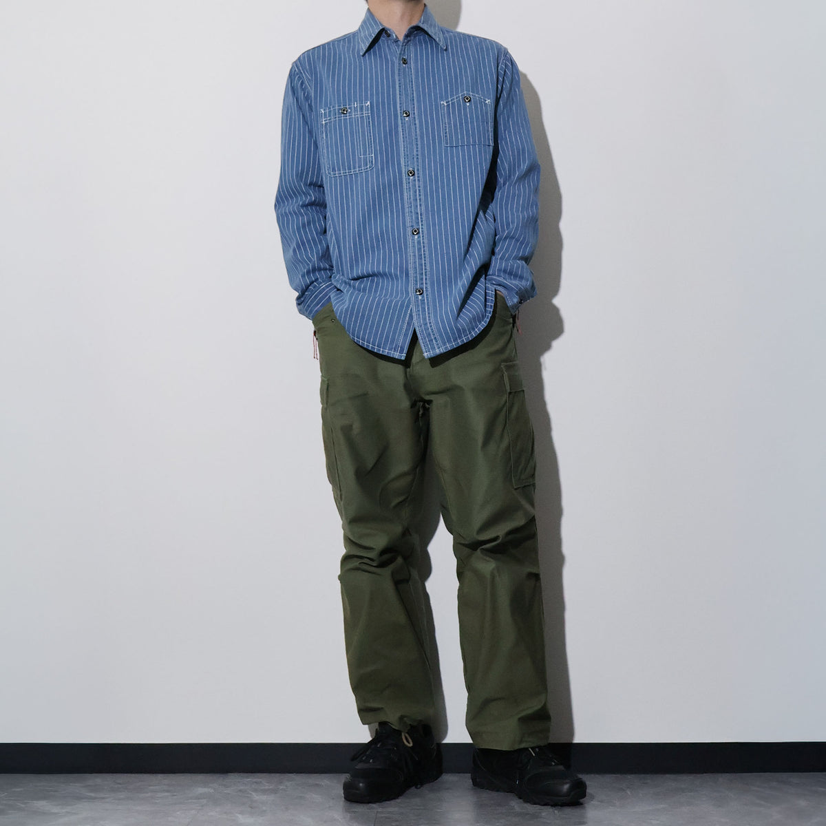 HOUSTON / 41260 INDIGO WABASH 40's WORK SHIRT