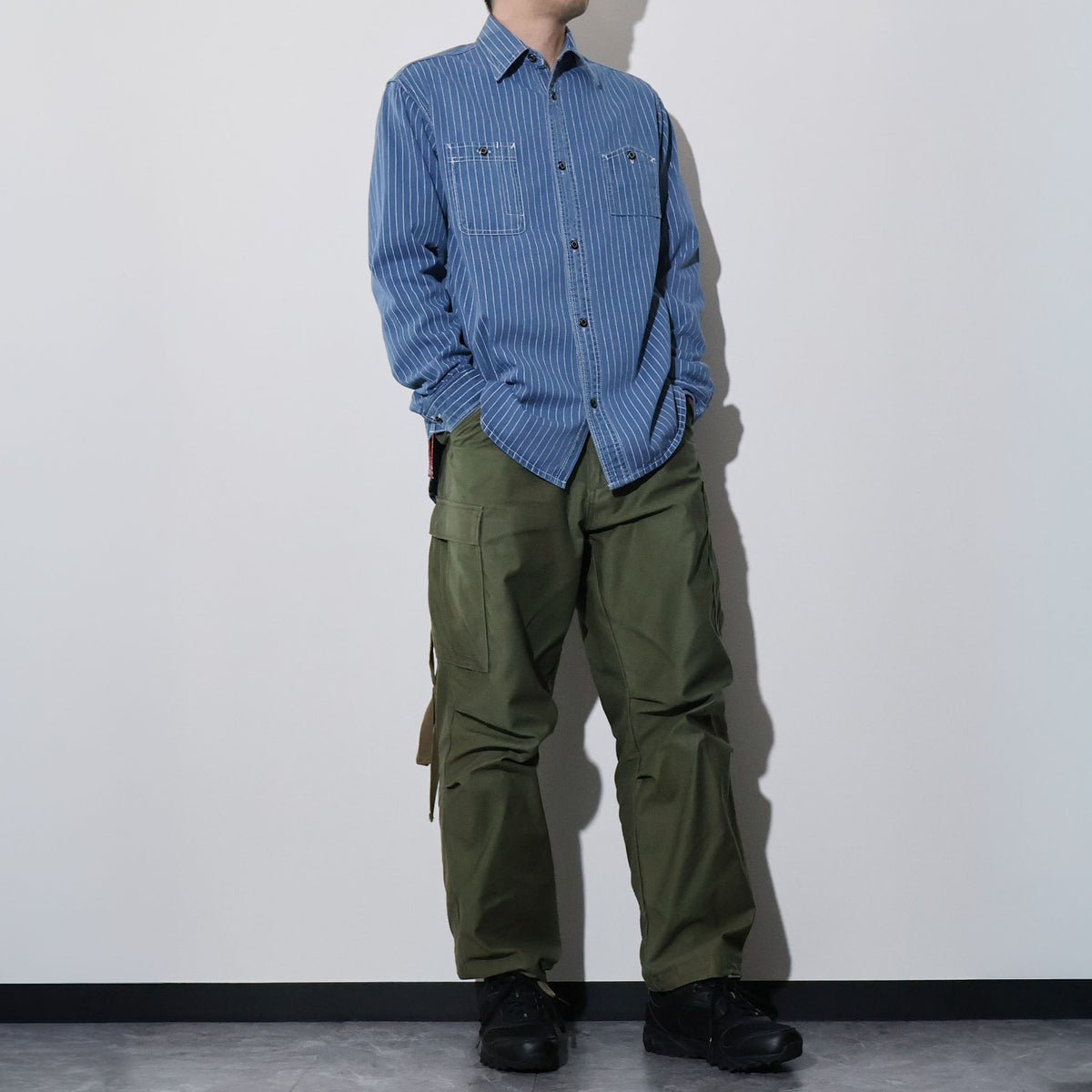 HOUSTON / 41260 INDIGO WABASH 40's WORK SHIRT