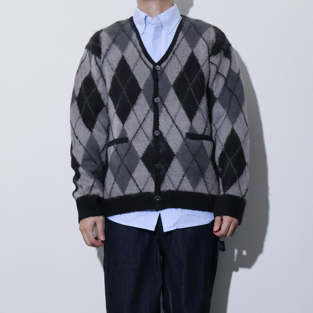 UNIVERD72 / 22444 MOHAIR TOUCH CARDIGAN (ARGYLE)