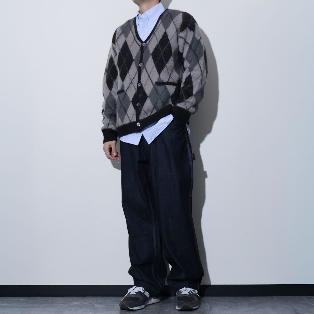 UNIVERD72 / 22444 MOHAIR TOUCH CARDIGAN (ARGYLE)