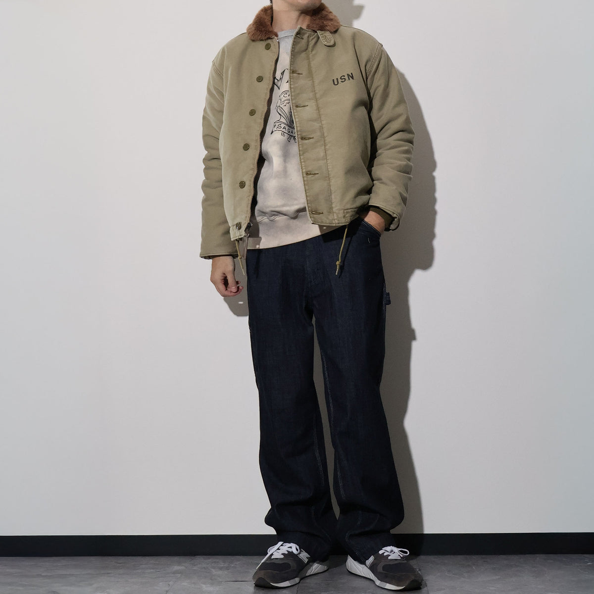 HOUSTON / 5N-1UD N-1 DECK JACKET (USED MODEL) TAN
