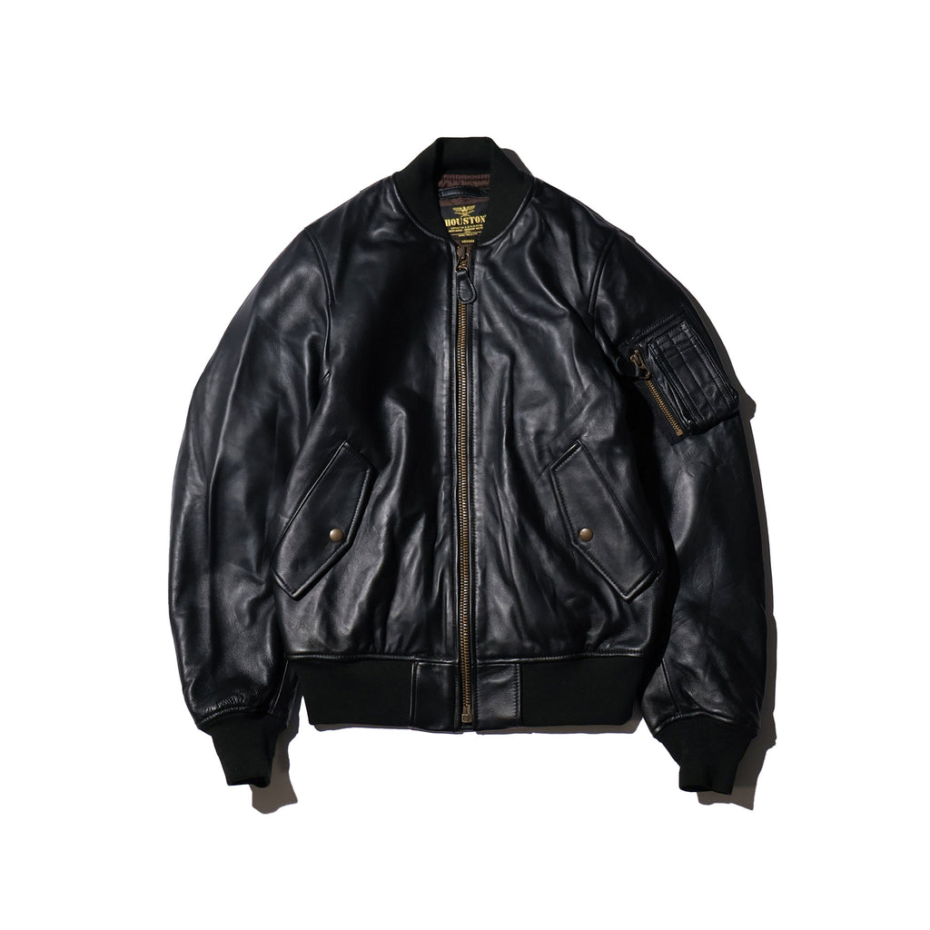HOUSTON / 8191 SHEEP LEATHER MA-1 FLIGHT JACKET