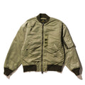 HOUSTON / 51505 PIGMENT DYE RELAX MA-1 FLIGHT JACKET OLIVE DRAB