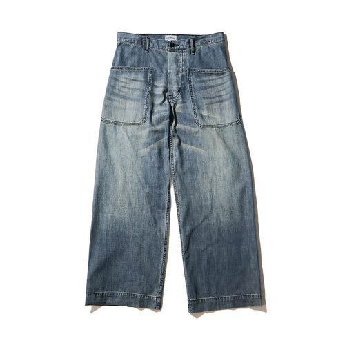 HOUSTON / 10079 USN DENIM SAILOR PANTS USA COTTON VINTAGE WASH