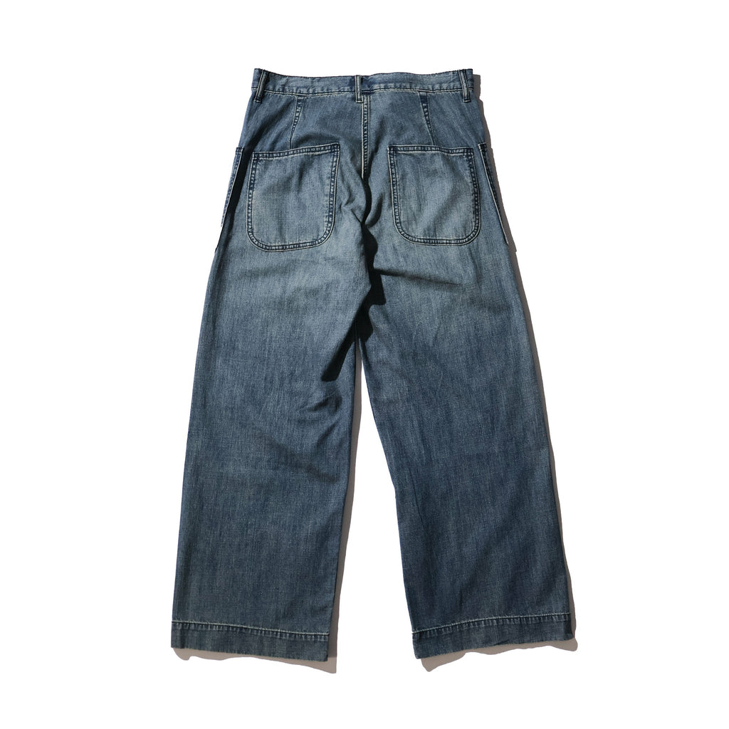 HOUSTON / 10079 USN DENIM SAILOR PANTS USA COTTON VINTAGE WASH