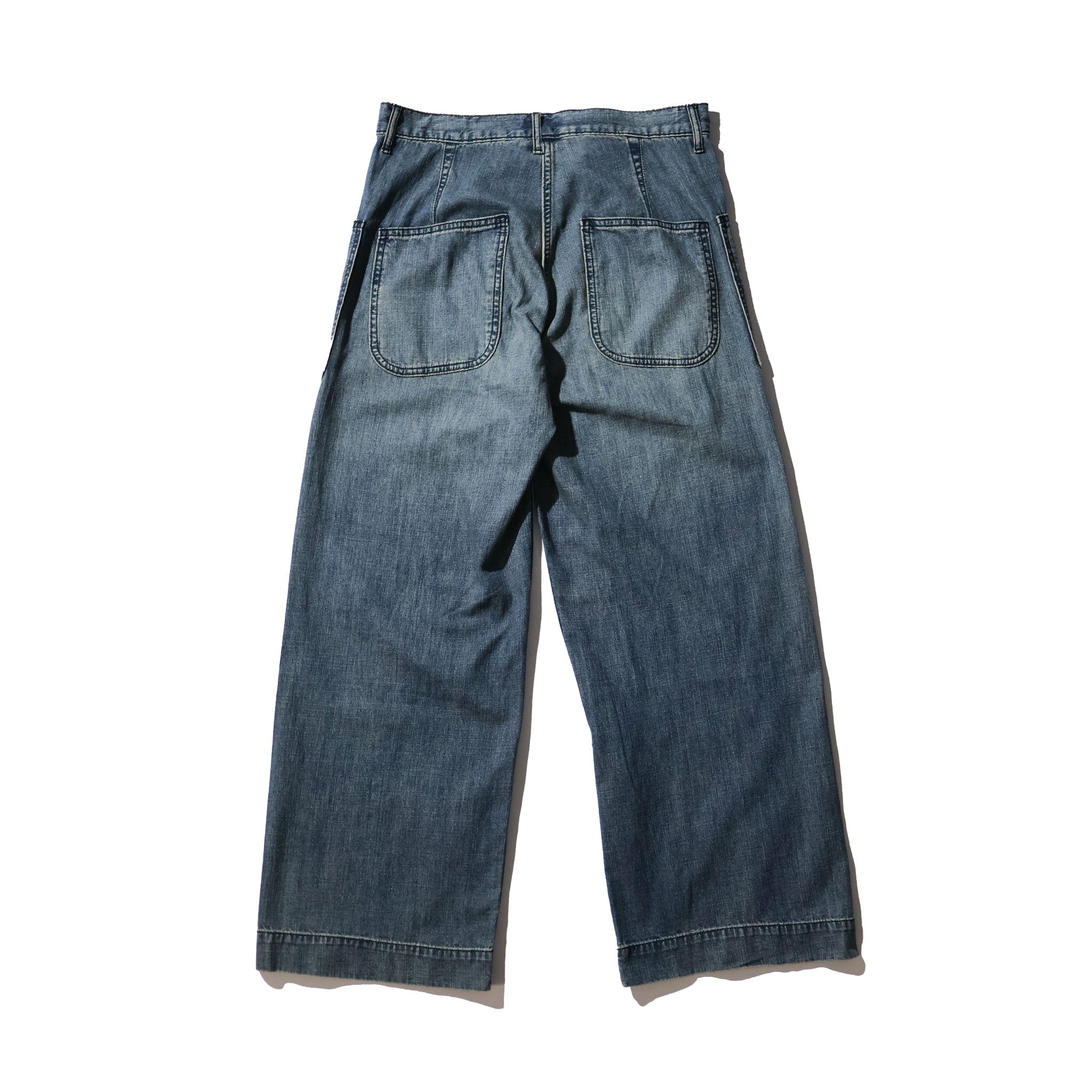 HOUSTON / 10079 USN DENIM SAILOR PANTS USA COTTON VINTAGE WASH