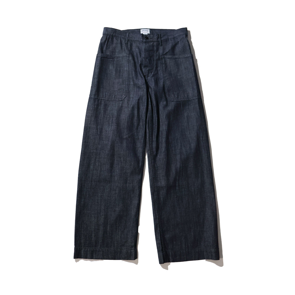 HOUSTON / 10079 USN DENIM SAILOR PANTS USA COTTON ONE WASH