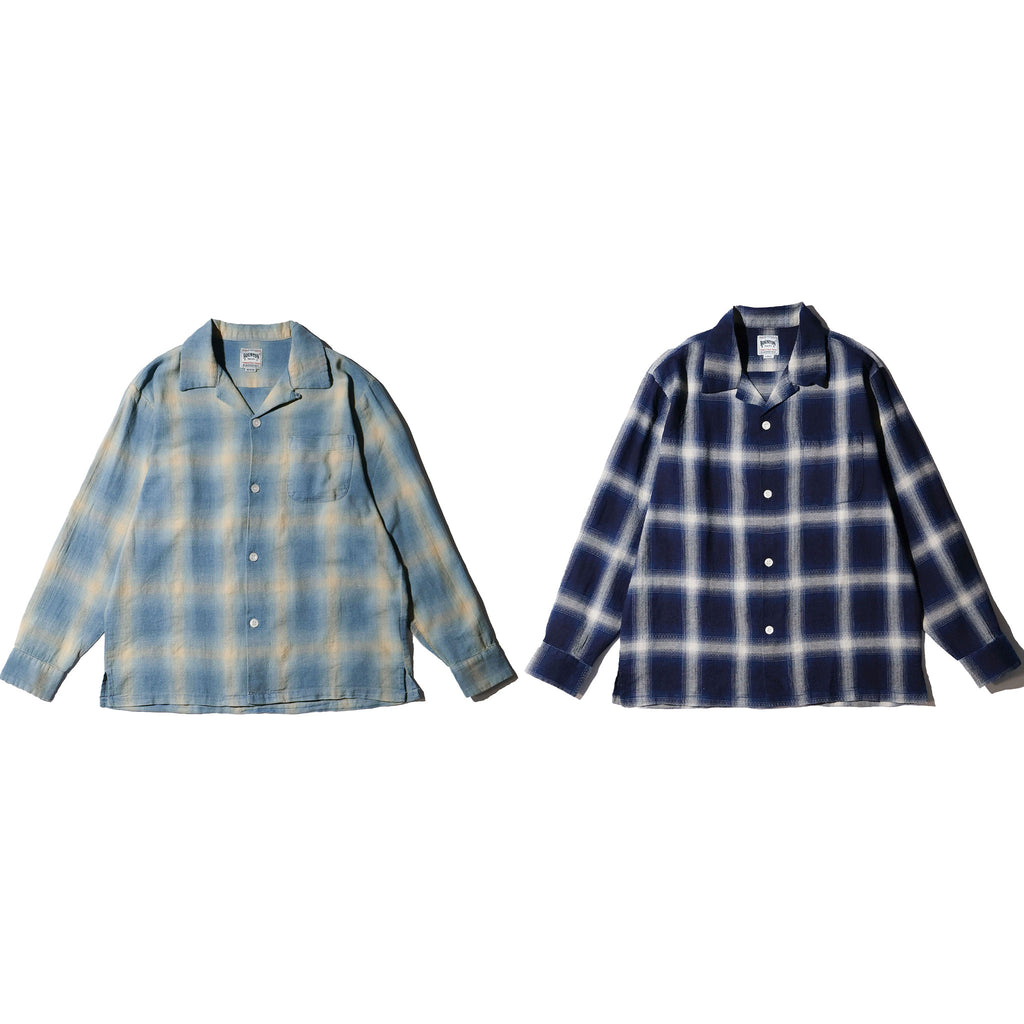 HOUSTON / 41272 INDIGO HB OMBRE CHECK L/S SHIRT - TRUTH