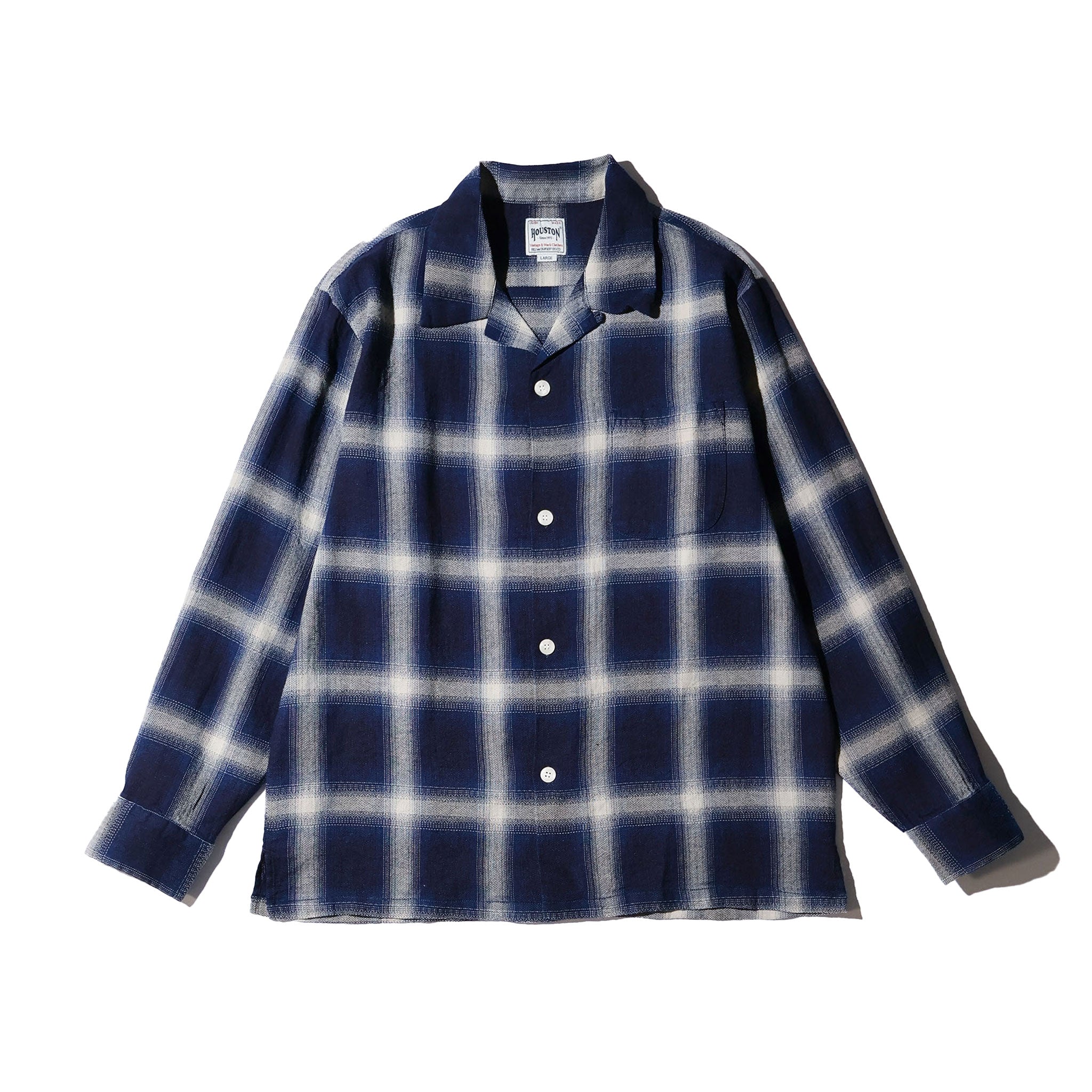 HOUSTON / 41272 INDIGO HB OMBRE CHECK L/S SHIRT