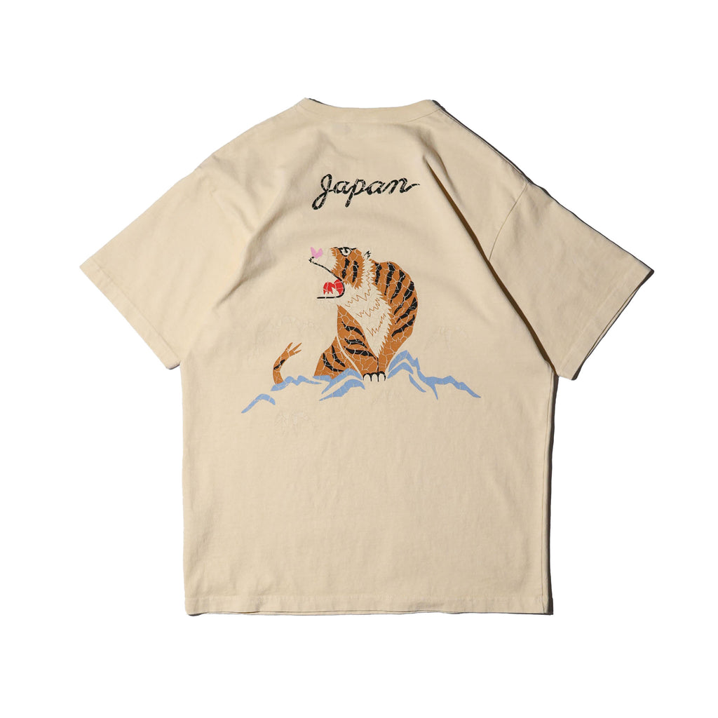 HOUSTON / 22395 PIGMENT U.S.COTTON PRINT TEE (TIGER) - TRUTH