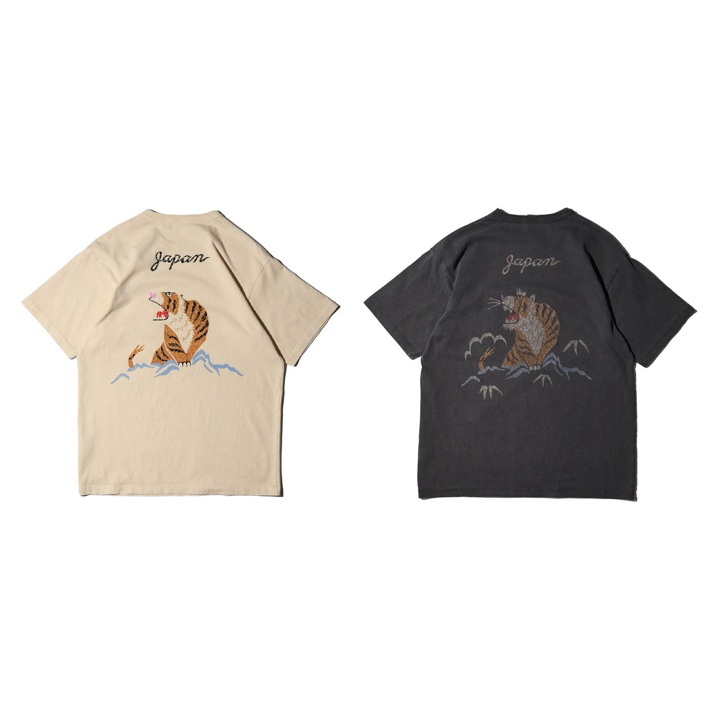 HOUSTON / 22395 PIGMENT U.S.COTTON PRINT TEE (TIGER) - TRUTH