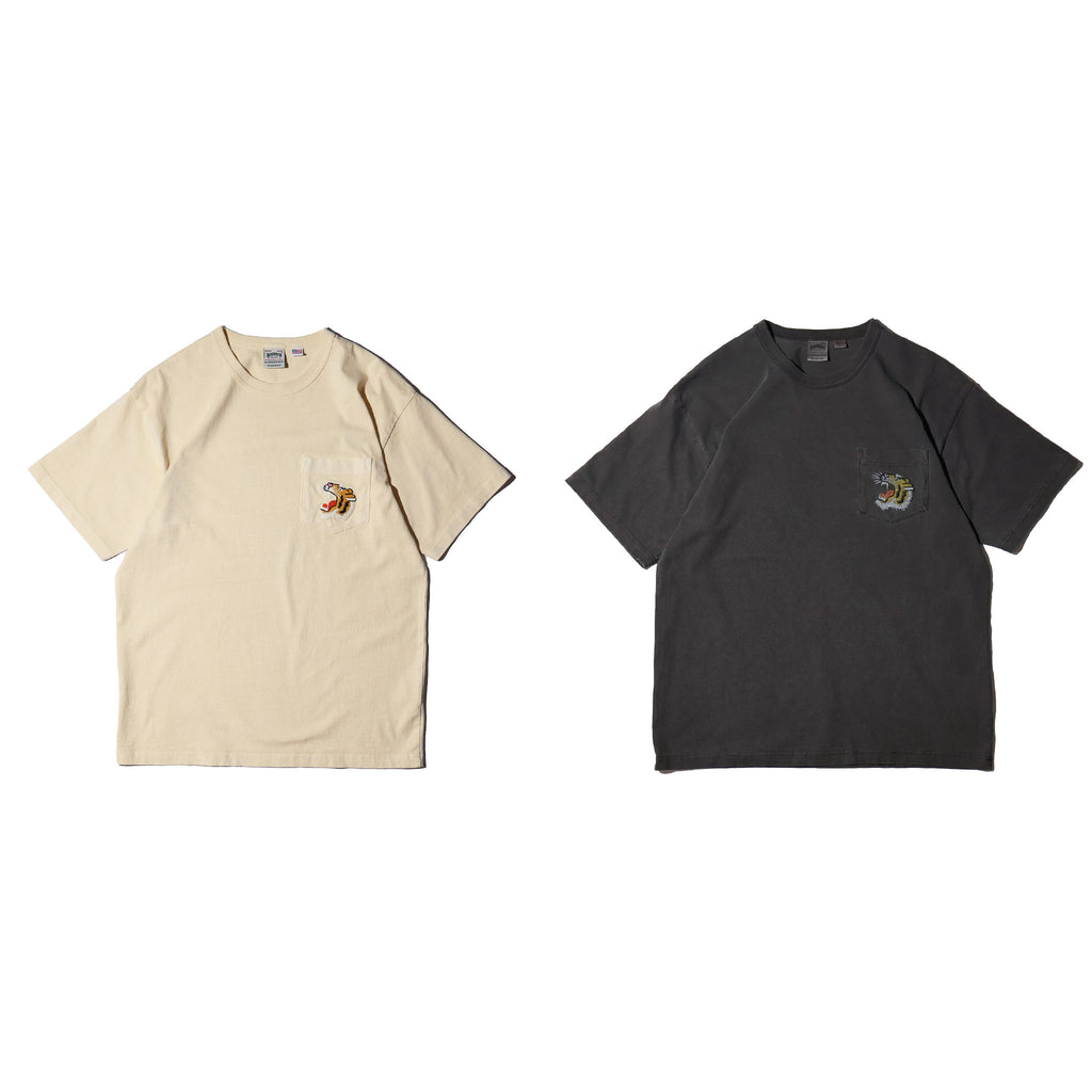 HOUSTON / 22395 PIGMENT U.S.COTTON PRINT TEE (TIGER) - TRUTH