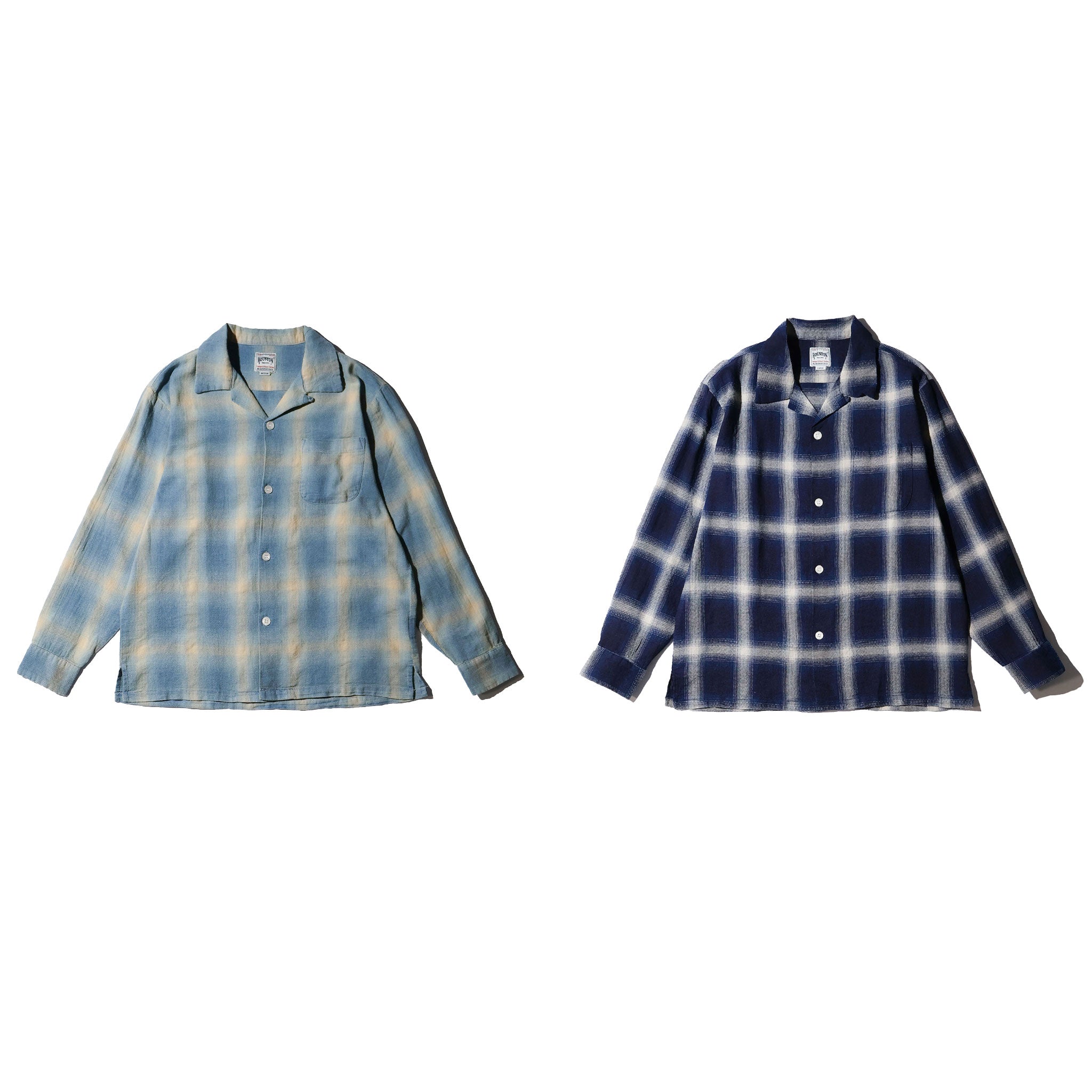HOUSTON / 41272 INDIGO HB OMBRE CHECK L/S SHIRT