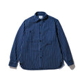 HOUSTON / 41255 STRIPE VIYELLA SHIRT NAVY