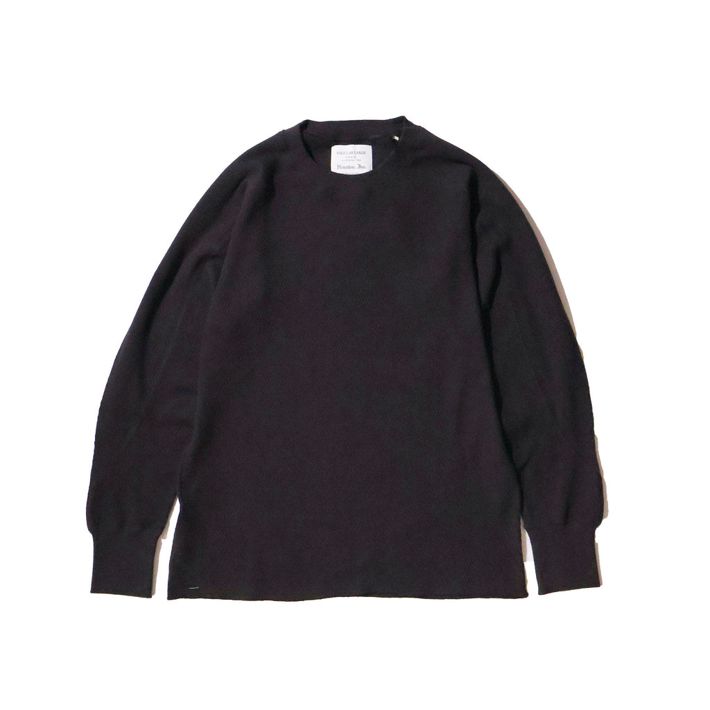 HOUSTON / 20971 HEAVY THERMAL C/N L/S TEE BLACK