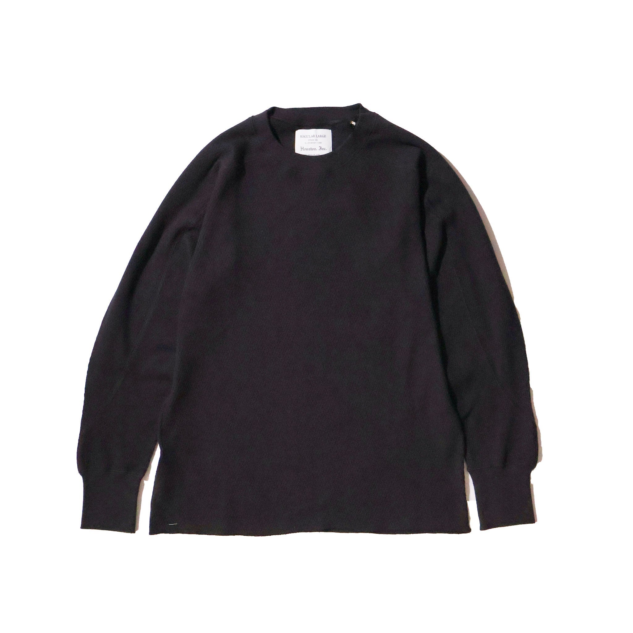 HOUSTON / 20971 HEAVY THERMAL C/N L/S TEE BLACK