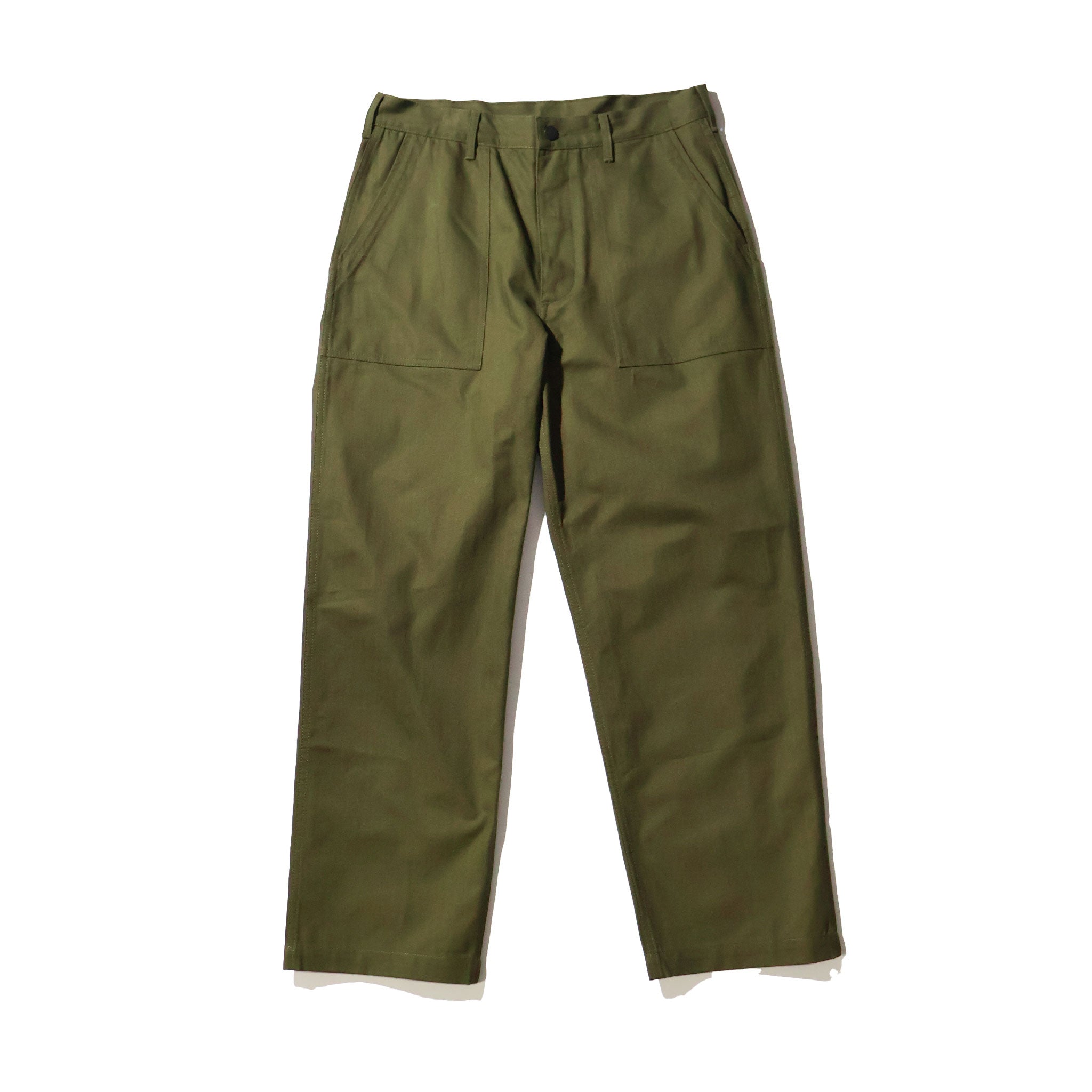 HOUSTON / 10158 U.S.ARMY HBT UTILITY TROUSERS (TAPERD) OLIVE