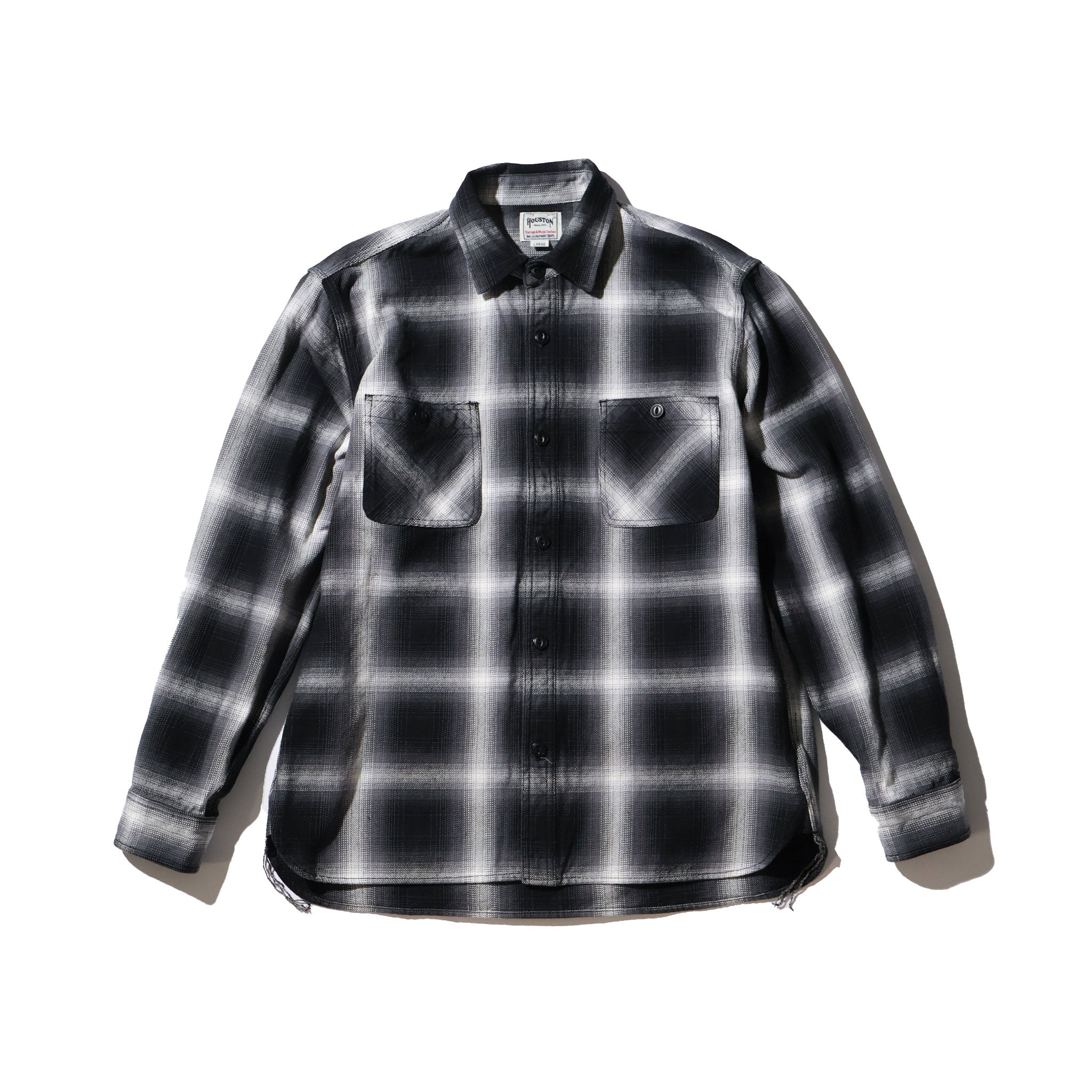 HOUSTON / 41252 OMBRE CHECK VIYELLA SHIRT BLACK