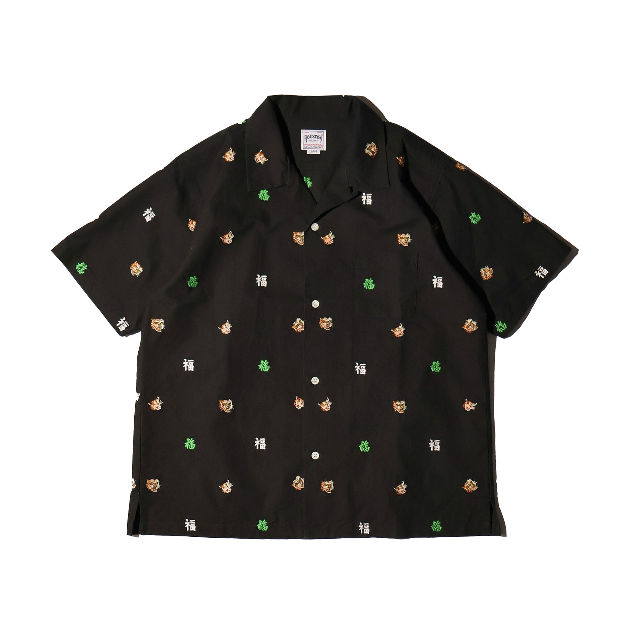 HOUSTON / 41346 OXFORD EMBROIDERY S/S SHIRT (VIETNUM) - TRUTH