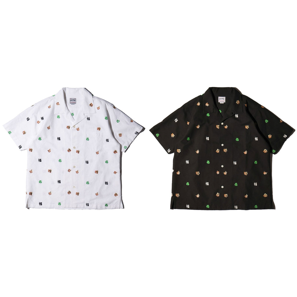 HOUSTON / 41346 OXFORD EMBROIDERY S/S SHIRT (VIETNUM) - TRUTH