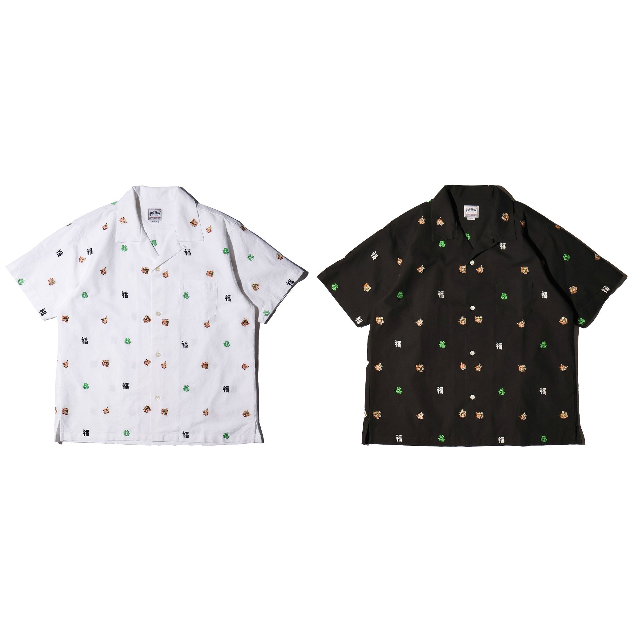 HOUSTON / 41346 OXFORD EMBROIDERY S/S SHIRT (VIETNUM) - TRUTH