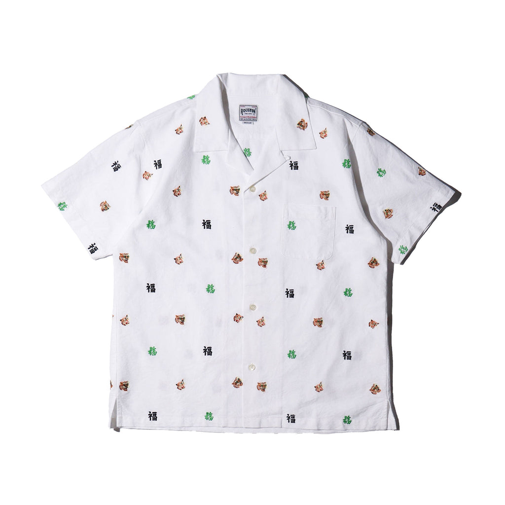 HOUSTON / 41346 OXFORD EMBROIDERY S/S SHIRT (VIETNUM) - TRUTH