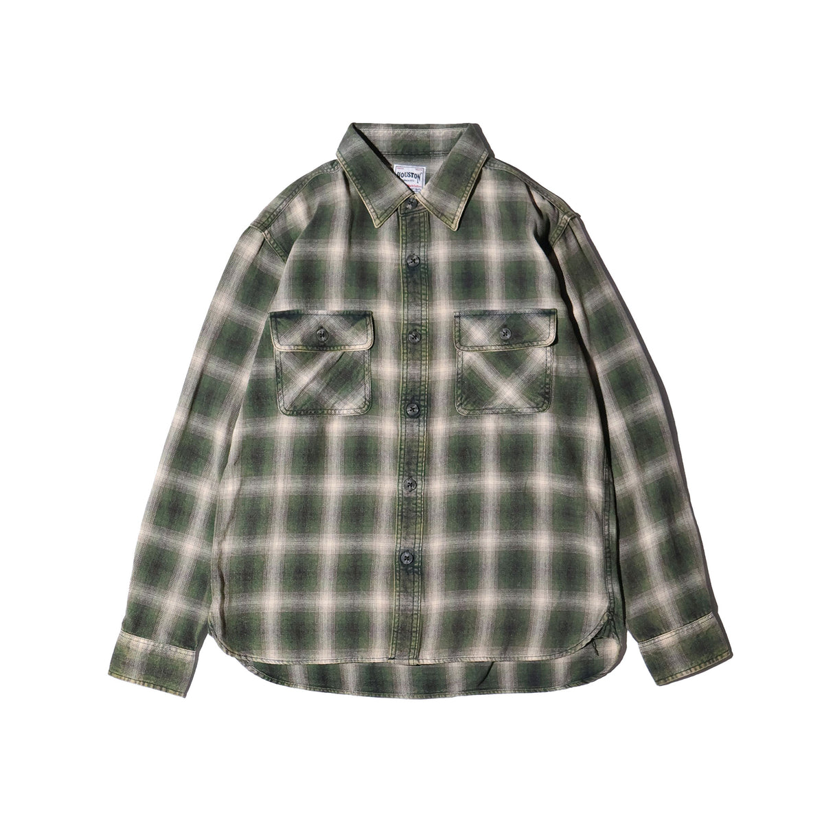 HOUSTON / 41371 VINTAGE OMBRE CHECK FLANNEL SHIRT