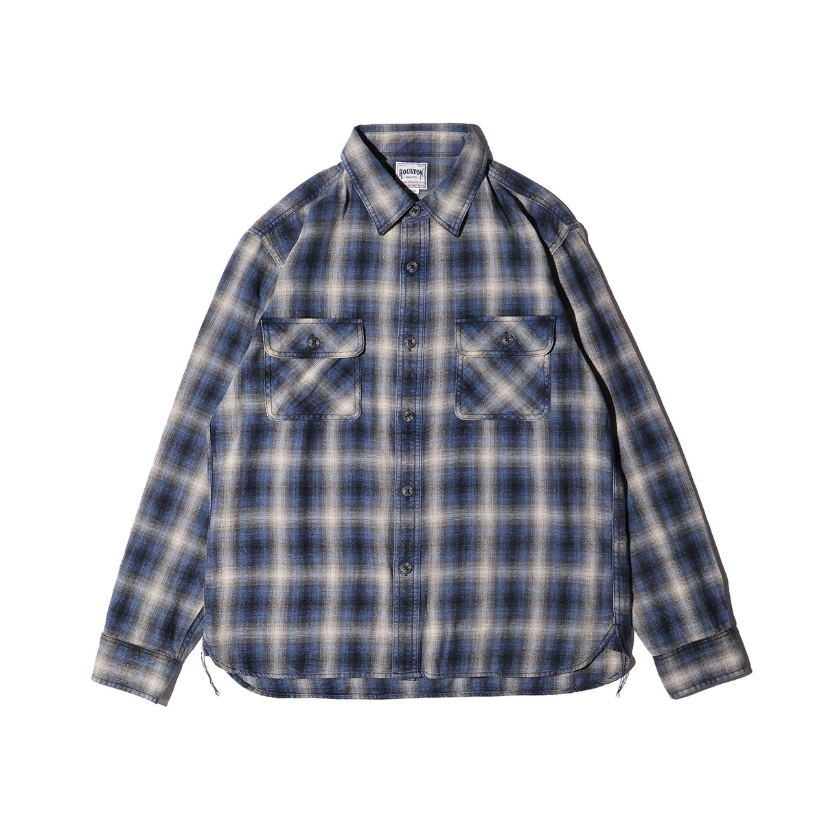 HOUSTON / 41371 VINTAGE OMBRE CHECK FLANNEL SHIRT