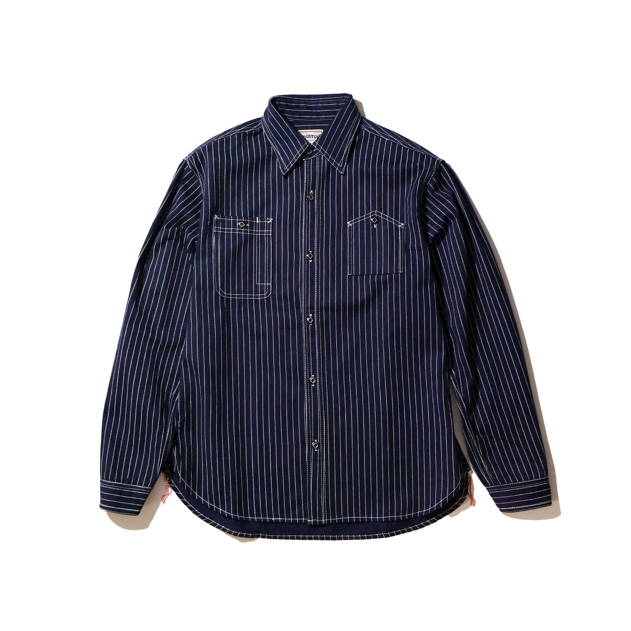 HOUSTON / 41260 INDIGO WABASH 40's WORK SHIRT ONE WASH