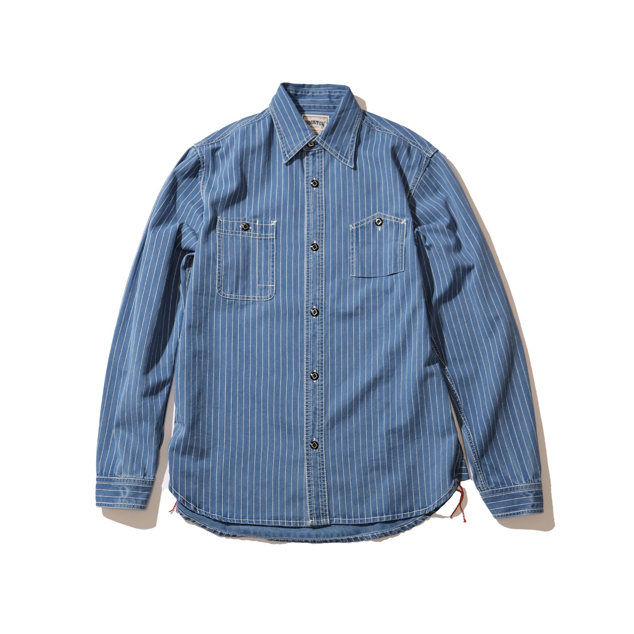 HOUSTON / 41260 INDIGO WABASH 40's WORK SHIRT VINTAGE WASH