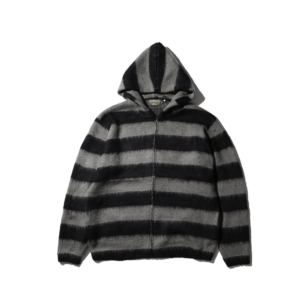 UNIVERD72 / 22335 MOHAIR TOUCH ZIP PARKA  GRAY (BORDER)