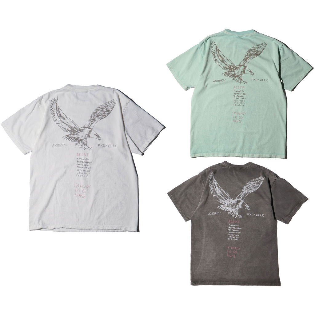 HOUSTON / 22423 PIGMENT PRINT TEE (ARMY) MADE IN JAPAN - TRUTH