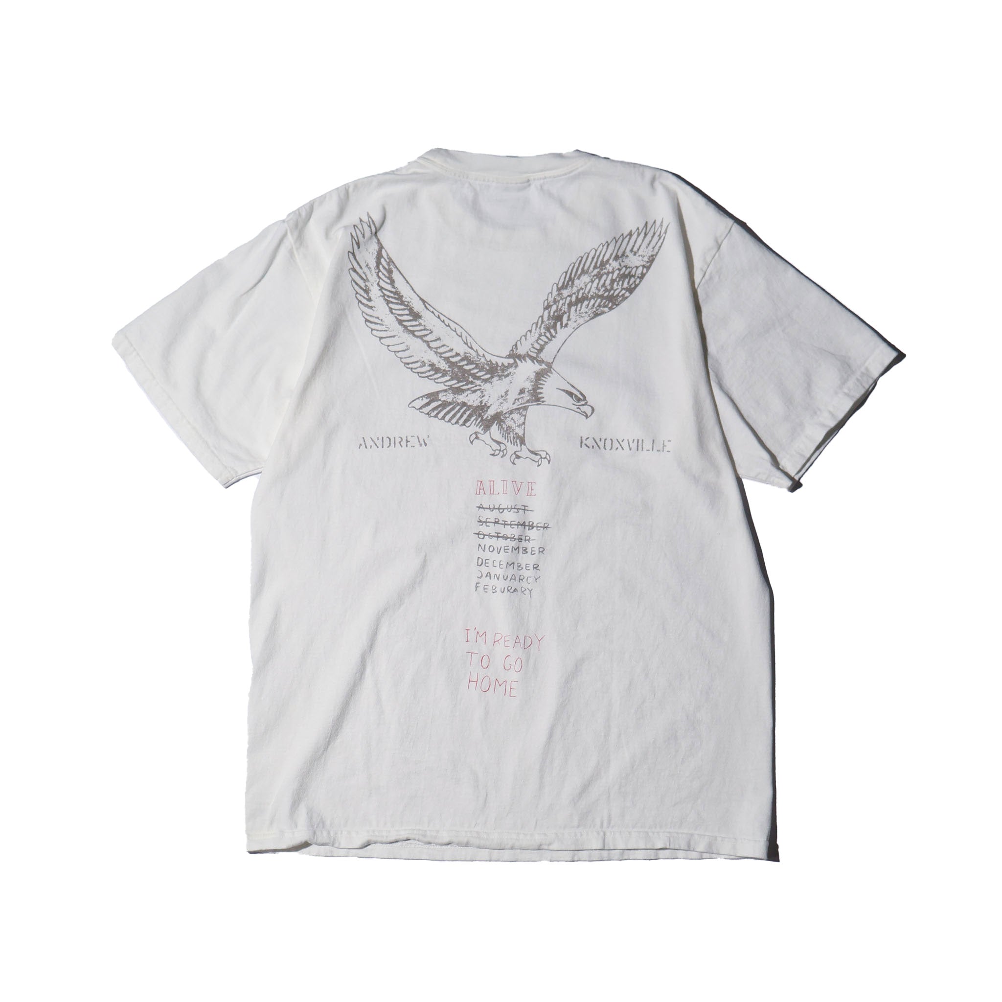HOUSTON / 22423 PIGMENT PRINT TEE (ARMY) MADE IN JAPAN - TRUTH